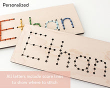 Personalized Name Yarn Embroidery Sewing Kit - Kids' First Sewing Project.