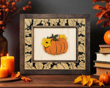 Harvest Frames Collection – Fall Wall Décor | Handmade Wood Frame with Pumpkin, Leaf, Acorn, Pinecone, or Cornucopia | OBX Rustic Home Décor