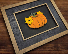 Harvest Frames Collection – Fall Wall Décor | Handmade Wood Frame with Pumpkin, Leaf, Acorn, Pinecone, or Cornucopia | OBX Rustic Home Décor