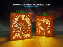 Haunt-O-Lanterns – 3D Pumpkin Light Boxes | Handmade Birch Halloween Décor | Spooky Tea Light Lantern with Faces or Haunted Scenes