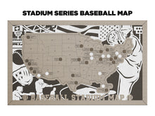 Handmade Wooden Stadium Travel Map – Track Every Baseball Stadium Visit