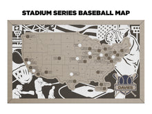 Handmade Wooden Stadium Travel Map – Track Every Baseball Stadium Visit