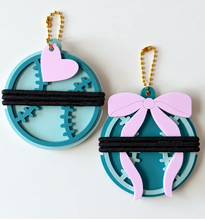 Personalized Hair Tie Holder Keychain