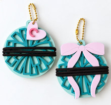 Personalized Hair Tie Holder Keychain