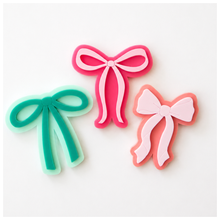 Layered Acrylic Bow Bag Charm for Bogg Style Bags | Preppy Ribbon Bow | Colorful Beach Tote Accessory