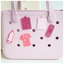 Nurse Bag Charms for Bogg Style Bags | Acrylic Nursing Accessories | RN, Scrubs, Clipboard & More | Nurse Gift