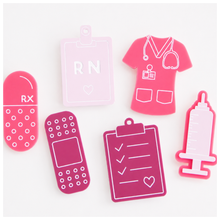 Nurse Bag Charms for Bogg Style Bags | Acrylic Nursing Accessories | RN, Scrubs, Clipboard & More | Nurse Gift