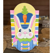 Easter Bunny Nutcracker Door Hanger – Hand Painted Spring Porch Sign – Handmade in the OBX