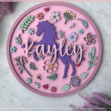 Custom DIY Kids Painting Kit – Personalized Birch Wood Decor for Girls' Rooms.