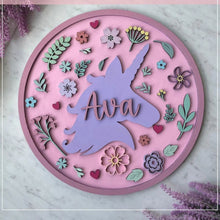Custom DIY Kids Painting Kit – Personalized Birch Wood Decor for Girls' Rooms.
