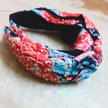 Patriotic Chinoiserie Floral Beaded Headband - OBX Prep Exclusive - Pre-Order