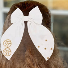 Jenny Volleyball Bead Embellished Barrette Hair Bow  