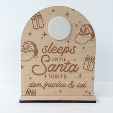 Custom Christmas Countdown Sign – Baltic Birch “Sleeps Until Santa Visits” Dry Erase Holiday Decor – OBX Handmade
