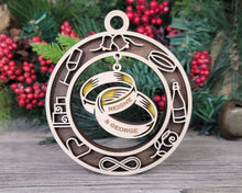 Handcrafted Christmas Dangle Ornaments | Baltic Birch Wood | OBX Made | 24 Designs for Holidays, Pets, Weddings & More