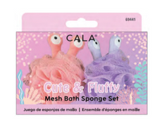Cute and Fluffy Aliens, Duck and Frog Children's Mesh Bath Sponge Set
