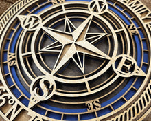 Personalized Family Compass Sign | Layered Compass Wall Art | Custom Family Name Home Decor Gift