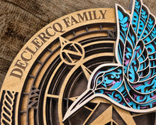 Personalized Family Compass Sign | Layered Compass Wall Art | Custom Family Name Home Decor Gift