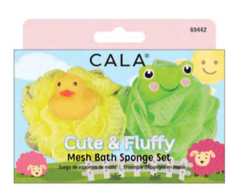 Cute and Fluffy Aliens, Duck and Frog Children's Mesh Bath Sponge Set