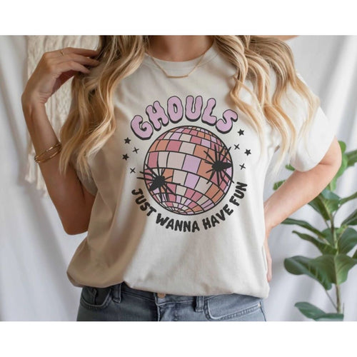 Ghouls Just Wanna Have Fun Disco Ball Short Sleeve Tee - OBX Prep