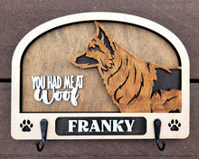 Handmade Custom Dog Breed Wall Signs with Leash Hooks – Personalized Pet Decor 🐾✨.