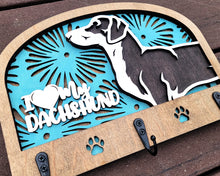 Handmade Custom Dog Breed Wall Signs with Leash Hooks – Personalized Pet Decor 🐾✨.