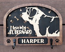 Handmade Custom Dog Breed Wall Signs with Leash Hooks – Personalized Pet Decor 🐾✨.