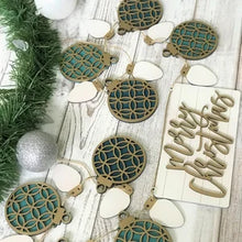 Hand Painted Merry Christmas Banner | Ornament & Light Garland Handmade in OBX