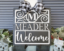 Custom Last Name Sign – Interchangeable Icons – Personalized Family Name Wall Décor – Seasonal Holiday Wood Sign