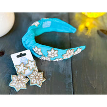 Snowflake Turquoise Beaded Headband - OBX Prep