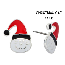 Christmas Stud Earrings - Santa, Christmas Kitty, and Christmas Penguin - OBX Prep