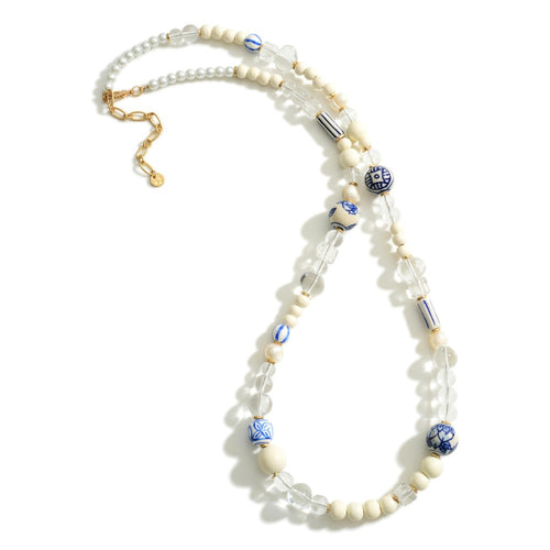 Chinoiserie Style Long Beaded Necklace - OBX Prep