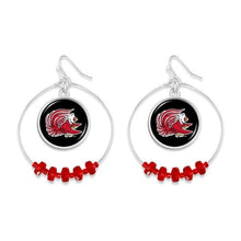 NCAA Lic Collegiate Nested Beaded Game Day Drop Earring - OBX Prep