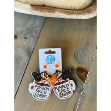Pumpkin Spice Latte Mug Seed Beaded Dangle Earrings - OBX Prep