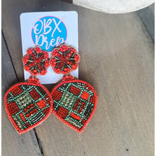 Christmas Ornament Seed Beaded Earrings - OBX Prep