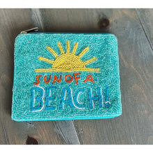 Sun of a Beach Seed Beaded Coin Purse - OBX Prep