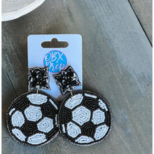 Soccer Seed Beaded Dangle Earrings - OBX Prep