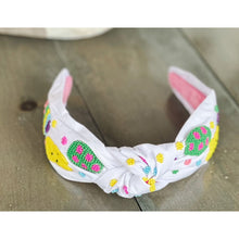 Peeps and Easter Eggs Seed Bead Front Knot Headband - OBX Prep