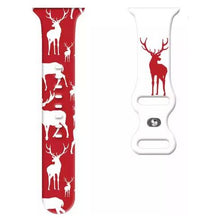 Reindeer Red and White Silicone Smart Watch Band - OBX Prep
